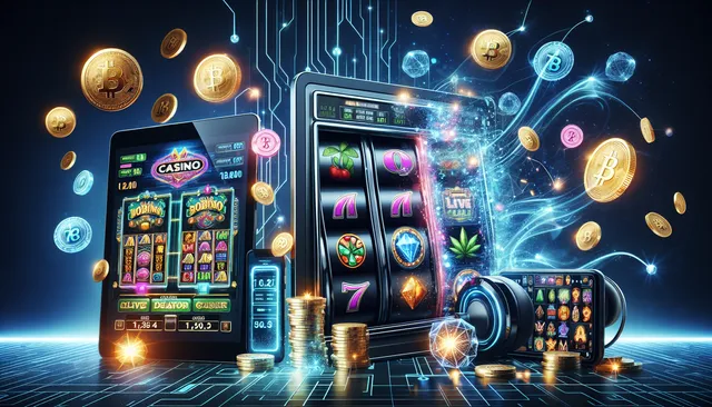 Virtual reality casino game experience with immersive visuals