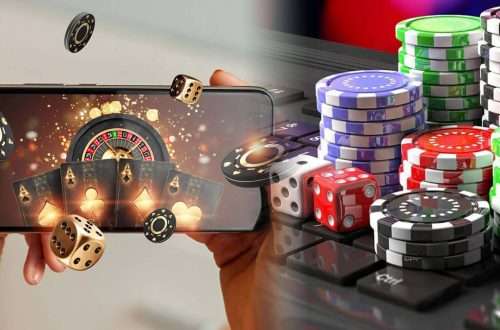 Player enjoying online casino games on a smartphone